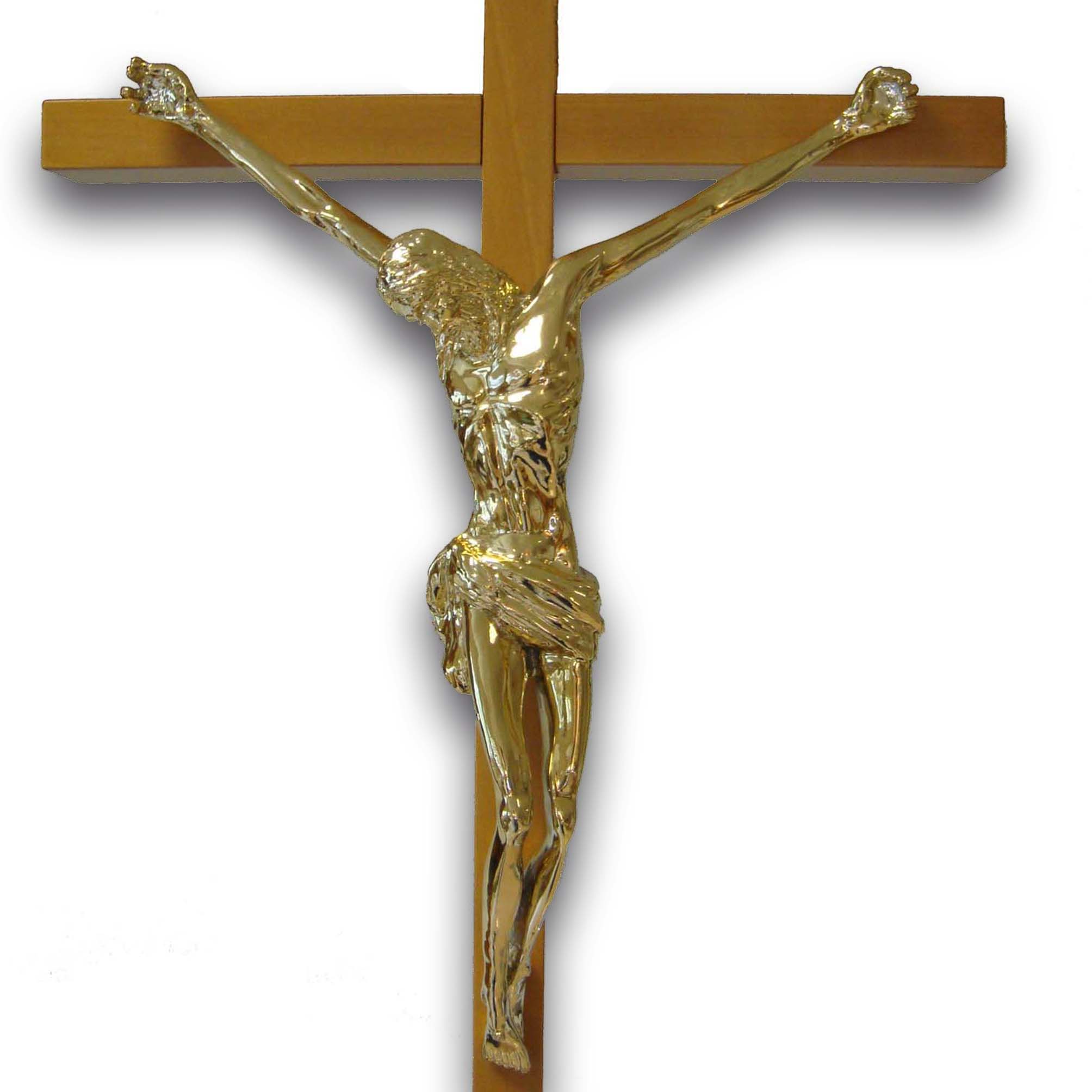 Croce Dorata Con Cristo E Strass 3,3 Cm - Médaille Croix Métal Doré Pour Culte Chrétien